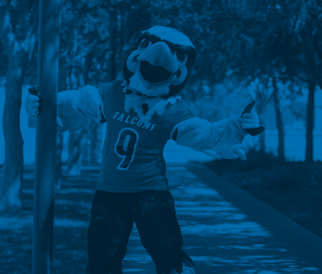 Freddy Falcon on campus