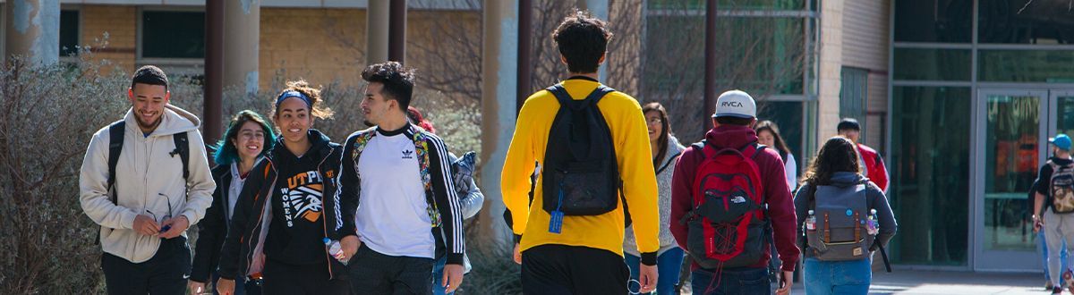 Students walking in front of the Student Activity Center