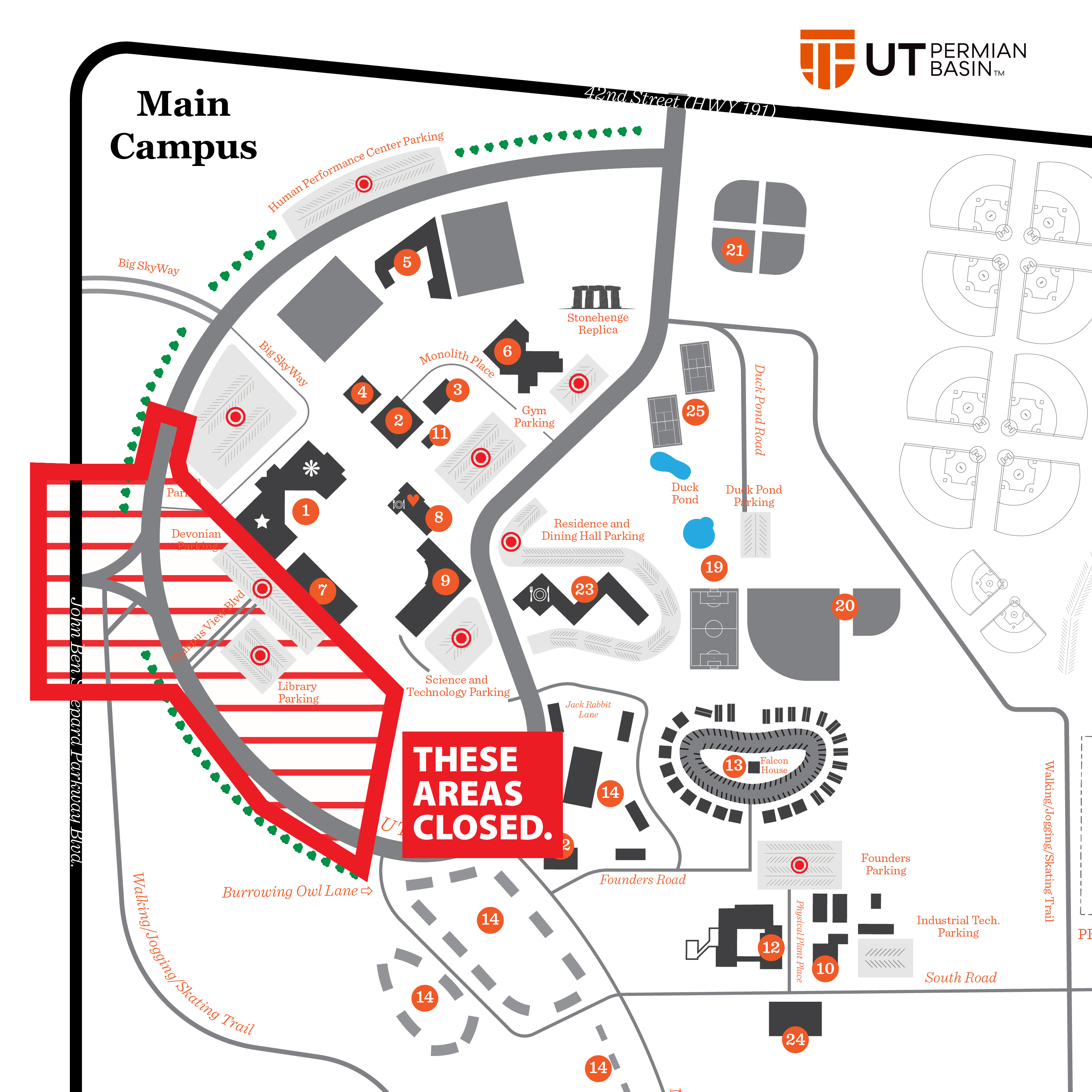 Map for closures at 枫条目 starting July 28th