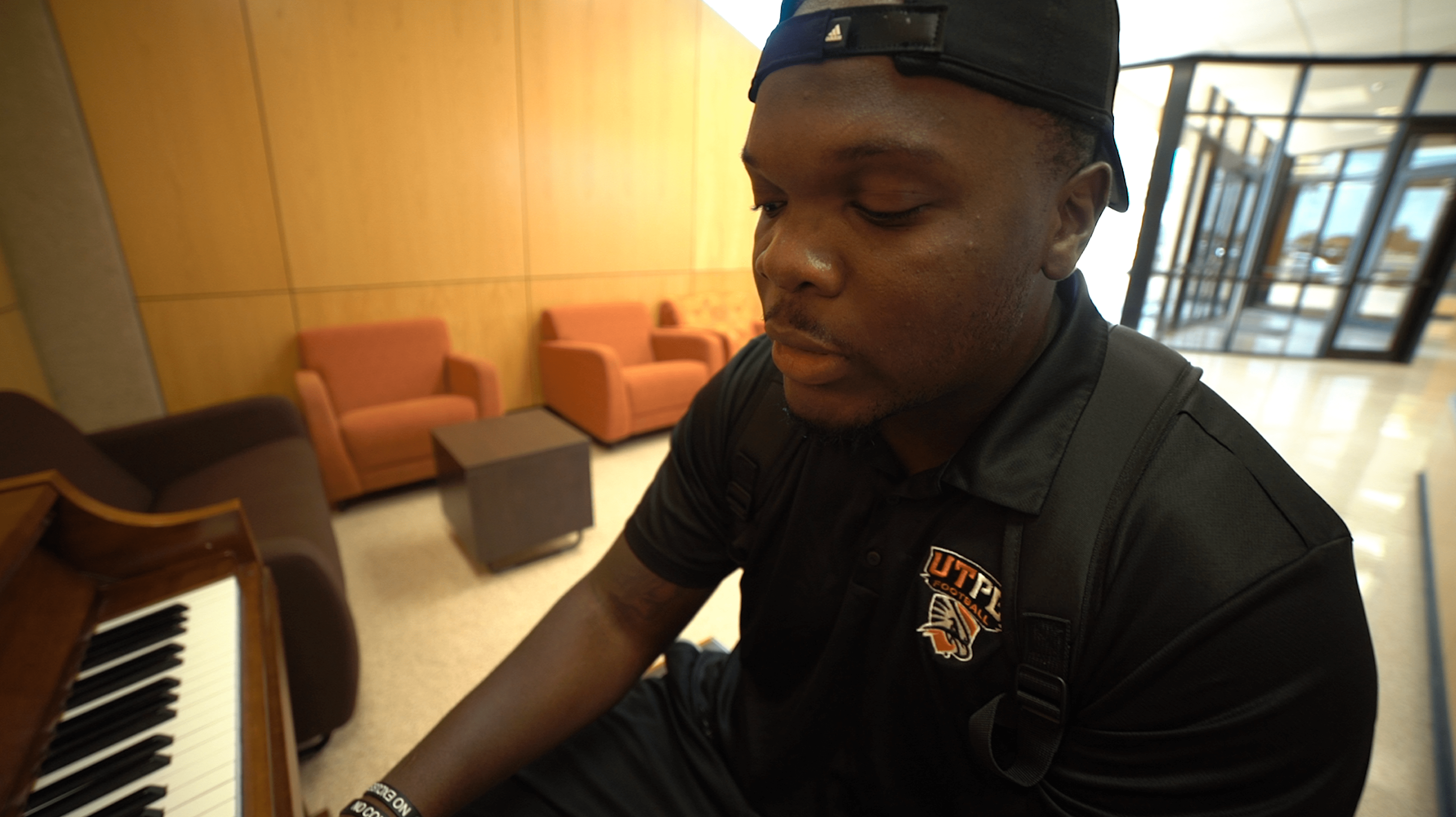 Johnson paying piano