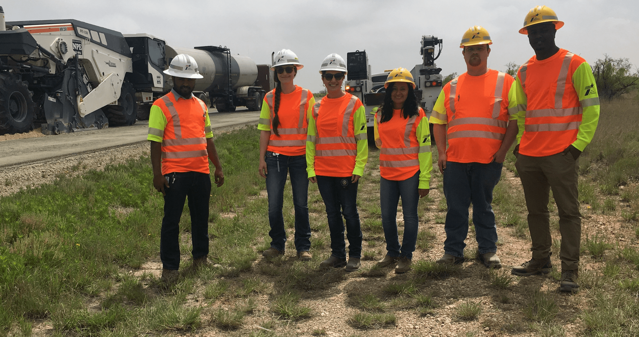 Valerie Alvarado and coworkers working on the highway